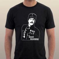 Good Moaning T-shirt Allo Allo / Fick Trimp French Officer Crabtree by Sillytees XL