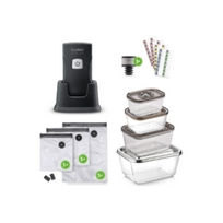 Caso Professional Hand Vacuum Sealer with Accessories | Vacu OneTouch Pro Set | Power 20 W | Black | 01336