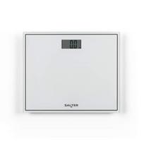 Salter 9207 WHCFEU12 Compact Glass Electronic Bathroom Scale, White