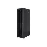Lanberg | Rack cabinet 19" free-standing 47U/800x1200 (flat pack) with glass door, LCD | FF01-8247-12BL | Black