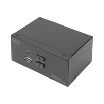 Digitus | KVM Switch, 2-Port, Dual Display, 4K, DisplayPort | DS-12862