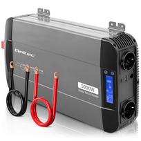 Qoltec Pure Sine Wave Inverter | 12V to 230V | 2500/5000W | LCD | USB | USC-C | Compatible with LiFePO4 GEL AGM