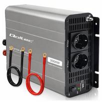 Qoltec Przetwornica napięcia MS Wave | 12V na 230V | 1500/3000W | USB | Kompatybilna z LiFePO4 GEL AGM