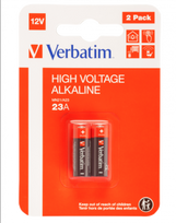 Batteries Verbatim MN21 23A High Voltage Alkaline 2-Pack 12V