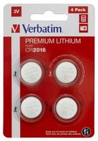 Verbatim 49531 Lithium Batteries CR2016 3V (4 pcs/Pack)