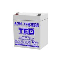12V 5.2Ah AGM High Rate akumuliatorius UPS įrenginiams | Gnybtas F2 / T2 | 90 x 70 x 101 mm