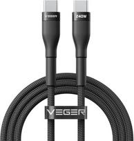 Veger Cable USB-C to USB-C PD 48V 5A 240W CC03 1.5m, Black
