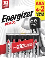 Energizer battery Max Alkaline AAA CHP6 4+2 | 7638900438192