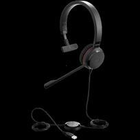 JABRA Evolve 20 SE, Mono MS, USB C/A adapter, Leather