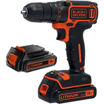 BLACK  and  DECKER Cordless Drill | BDCDC18B-QW | 18 V | 2x1.5 Ah | Li-Ion