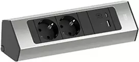 Maitinimo blokas Bachmann CASIA 2 su 2x CEE7/3 kištukiniais lizdais ir 1x USB A/C 22W