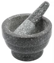 Produktai namams ir sodui // Gaminimo ir stalo įrankiai | Virtuvės indai // Moździerz, kamień zestaw 2 elementy, śr.12x8cm kinghoff