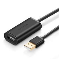 Kabelis ilgiklis su stiprintuvu USB A kištukas - A lizdas 10m juodas US121 UGREEN | UGREEN/10321