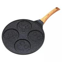 Gaminimo ir stalo įrankiai | Virtuvės indai // Keptuvės // Patelnia do placków, naleśników, aluminium, czarny marmurek śr.26,5cm kinghoff