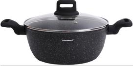 Gaminimo ir stalo įrankiai | Virtuvės indai // Katilai // Garnek, kolor czarny-marmurek, śr.24cm, 3,79l klausberg