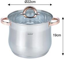 Gaminimo ir stalo įrankiai | Virtuvės indai // Katilai // Garnek stalowy z pokrywą, 7,0l, śr.22cm, klausberg, kb-7792