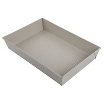 Gaminimo ir stalo įrankiai | Virtuvės indai // Stalo indai // Forma prostokątna 36,5×24×6 cm, stal węglowa, powłoka marmurkowa nieprzywierająca, beżowa, kinghoff, kh-1975