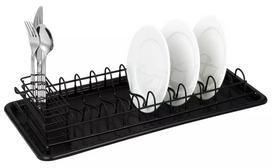 Gaminimo ir stalo įrankiai | Virtuvės indai // Stalo indai // Suszarka do naczyń, stal-plastik 50,5x24,5 x9,5cm czarny kinghoff