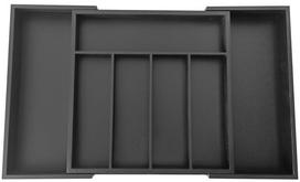 Gaminimo ir stalo įrankiai | Virtuvės indai // Stalo indai // Organizer bambusowy do szuflady, czarny, 52x31,5x5 kinghoff