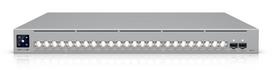 Switch|UBIQUITI|Pro XG 24 PoE|Switch type Managed|Switch layer L2/L3|Rack mounting Yes|Stackable Yes|Form factor 1U|24xRJ-45 ports|RJ-45 Ports Type 10G Ethernet (100/1000/10000)|8x2.5G Ethernet (copper) ports quantity|16x10G Ethernet (copper) ports quantity|2xSFP28 ports quantity|10G support Yes|Power over Ethernet (PoE) Yes|24xPower over Ethernet 4PPoE (PoE++) ports quantity|Total Power over Ethernet (PoE) budget 720 W|USW-PRO-XG-24-POE