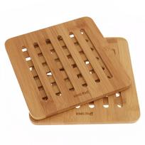 Gaminimo ir stalo įrankiai | Virtuvės indai // Stalo indai // Podkładka, bambus zestaw 2 elementy, 20x20x1,2cm kinghoff