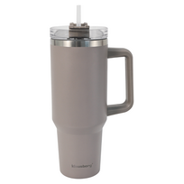 Gaminimo ir stalo įrankiai | Virtuvės indai // Kolbos ir terminiai produktai // Kubek termiczny ze słomką, szary, 1100 ml, stal nierdzewna, klausberg, kb-7943