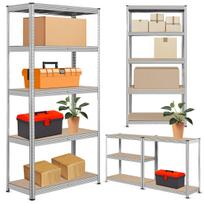 Furniture sections and sets // Biuro baldai // Regał metalowy magazynowy 2w1 5 półek garażowy 180x90x40cm 750kg-or1116