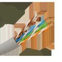 UTP5E-305-PVC-Eca CCA ~ Safire tīkla kabelis UTP Cat5E (Al) (spole 305m)