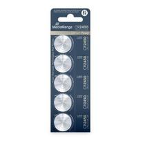 BATTERY LITHIUM CR2450 3V/5PCS MRBAT138 MEDIARANGE