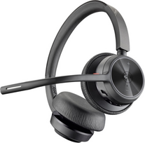 Poly Voyager 4320 MS Teams Belaidės ausinės, Bluetooth, USB-C, +BT700 dongle, Juoda | 77Z30AA