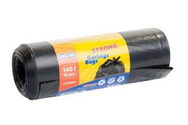 Garbage Bags Plasta, 140 L, 10 vnt, 40 µm, Black