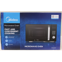 IŠPARDAVIMAS. Midea MAG25XF Microwave oven with grill, Oven 800 W, Grill 1000 W, 25 L, Black | Midea Microwave oven | MAG25XF | Free standing | 800 W | 25 L | Grill | Black | DAMAGED INNER PACKAGING, DEMO | MAG25XFSO
