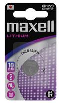 CR1220 baterijos 3V Maxell ličio CR1220 pakuotėje po 1GB.