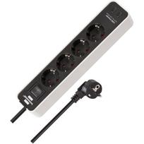 Brennenstuhl Ecolor power strip 4-way, 2x USB-C (white/black, 1.5 meter cable, USB-C, with safety switch)