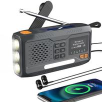 Extralink RADIO AWARYJNE BLUETOOTH SOLARNE Z KORBKA DYNAMO POWERBANK 4000MAH Z LATARKA SOS BT-4000 Portable Analog & digital Black, Orange
