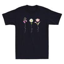 Foxglove Daisy Tulip Floral Funny Flower Graphic Humor Political Quote T-Shirt S