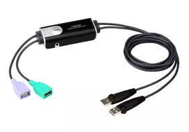 ATEN CS62KM 2 prievadų USB KM jungiklis su Boundless Cable
