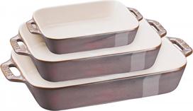 STAUB Zestaw 3 prostokątnych półmisków ceramicznych Staub | 40508-173-0 | 3272340050107