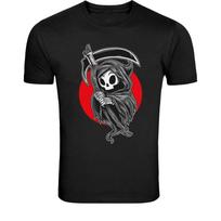 Cute Grim Reaper Cartoon T-Shirt - Funny Death Character Graphic XXL