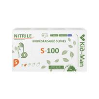 Nitrilinės pirštinės Kid-Man Biodegradable N100, dydis S