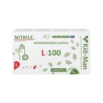 Nitrilinės pirštinės Kid-Man Biodegradable N100, dydis L