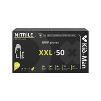 Kid-Man Black Grip nitrilinės pirštinės N50, dydis XXL