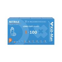 Nitrilinės pirštinės Kid-Man Long  N100, dydis S