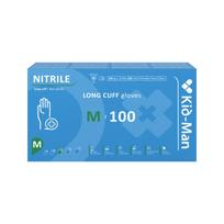 Nitrilinės pirštinės Kid-Man Long N100, dydis M