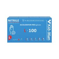Nitrilinės pirštinės Kid-Man Accelarator-free N100, dydis L