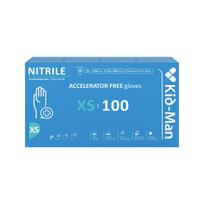 Nitrilinės pirštinės Kid-Man Accelarator-free N100, dydis XS