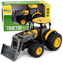 Žaidimų zona | PC | Konsolės | Priedai // Žaislai ir žaidimai vaikams // Traktor Rolniczy Farmerski Ze Spychaczem Światła Dźwięki Żółty 1:24