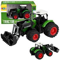 Žaidimų zona | PC | Konsolės | Priedai // Žaislai ir žaidimai vaikams // Traktor Rolniczy Farmerski Z Ładowaczem Czołowym Gumowe Koła Zielony 1:24