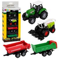 Žaidimų zona | PC | Konsolės | Priedai // Žaislai ir žaidimai vaikams // Zestaw Pojazdy Rolnicze Traktor Sieczkarnia Przyczepy Transport 1:68 4 szt.