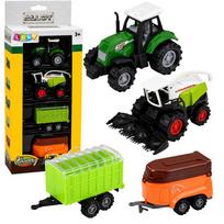 Žaidimų zona | PC | Konsolės | Priedai // Žaislai ir žaidimai vaikams // Zestaw Pojazdów Rolniczych Traktor Sieczkarnia Przyczepy 1:68 4 szt.